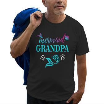 Grandpa Mermaid Party Outfits Gift Birthday Old Men T-shirt | Mazezy