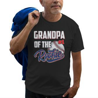 Grandpa Of Rookie 1 Years Old Team 1St Birthday Baseball Old Men T-shirt | Mazezy