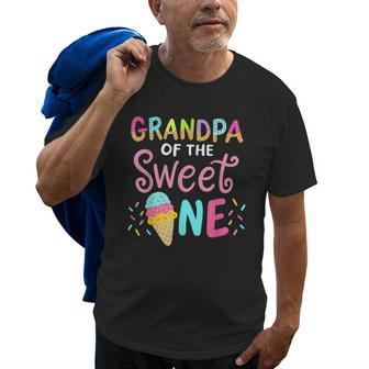 Grandpa Of Sweet 1 First Birthday Matching Family Ice Cream Gift For Mens Old Men T-shirt | Mazezy