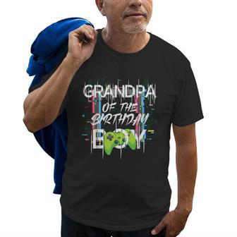 Grandpa Of The Birthday Boy Gamer Matching Family Old Men T-shirt | Mazezy
