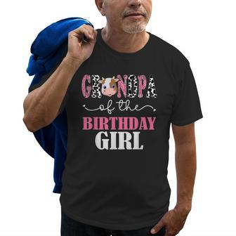 Grandpa Of The Birthday For Girl Cow Farm 1St Birthday Cow Old Men T-shirt | Mazezy