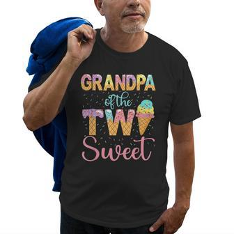 Grandpa Of The Two Sweet Birthday Girl Ice Cream 2Nd Gift For Mens Old Men T-shirt | Mazezy