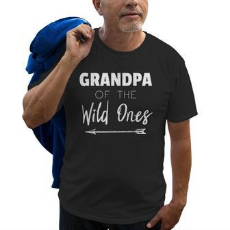 Grandpa Of The Wild Ones Granddad Couples Gift For Mens Old Men T-shirt | Mazezy