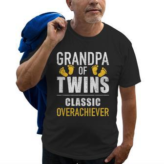 Grandpa Of Twins Classic Overachiever Gift For Mens Old Men T-shirt | Mazezy