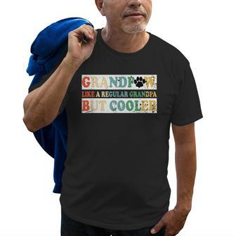 Grandpaw Like A Regular Grandpa But Cooler Vintage Retro Old Men T-shirt | Mazezy