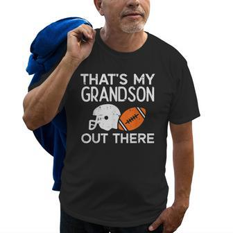 Grandson Out There American Football Family Grandma Grandpa Old Men T-shirt | Mazezy
