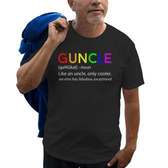Guncle Rainbow Uncle Lgbt Gay Pride Gifts Old Men T-shirt | Mazezy