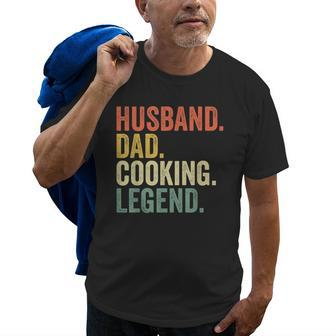 Husband Dad Cooking Legend Funny Cook Chef Father Vintage Gift For Mens Old Men T-shirt