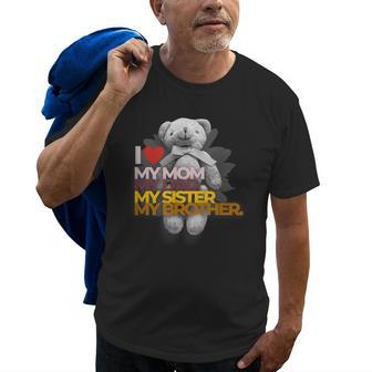 I Love My Mom Dad Sister Brother Old Men T-shirt | Mazezy DE