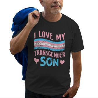 I Love My Transgender Son Transsexual Trans Parents Dad Old Men T-shirt | Mazezy