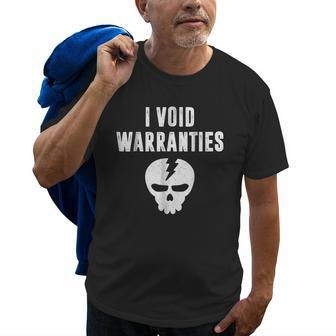 I Void Warranties Funny Mechanic Techie Old Men T-shirt | Mazezy