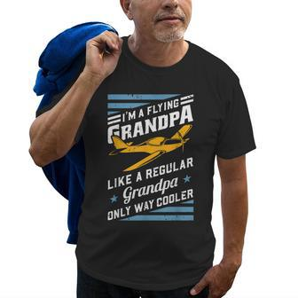 Im A Flying Grandpa Like A Regular Only Way Cooler Gift For Mens Old Men T-shirt | Mazezy
