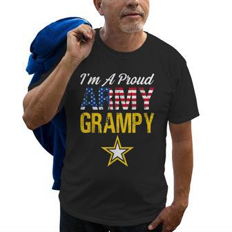 Im A Proud Army Grampy Military Pride American Flag Old Men T-shirt