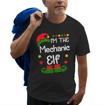 Im The Mechanic Elf Christmas Family Elf Costume Old Men T-shirt | Mazezy