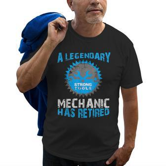 Legendary Mechanic Has Retired Strong Tools Retirement 2019 Old Men T-shirt | Mazezy