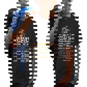 Mechanic Hourly Rate Funny Gift For Car Mechanic Car Repair Old Men T-shirt | Mazezy