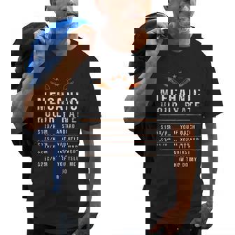 Mechanic Hourly Rate Mechanic Wrench Repair Hundyman Old Men T-shirt | Mazezy