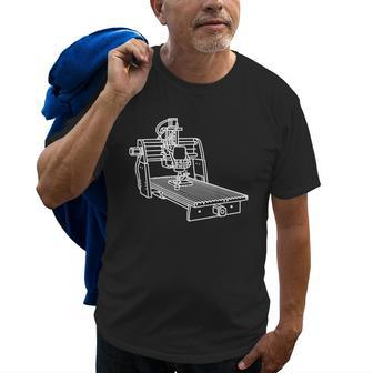 Mechanics Milling Machine Mechatronics Milling Cutter Gift Old Men T-shirt