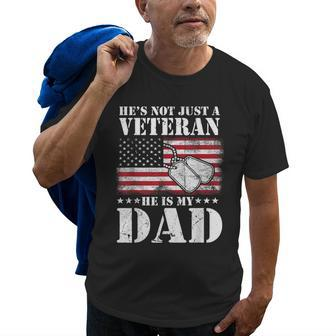 Military | Retirement | Hes Not Just A Veteran He Is My Dad Old Men T-shirt | Mazezy