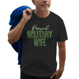 Military Wifey Army Wife Outfit Military Coming Home Gift Old Men T-shirt | Mazezy