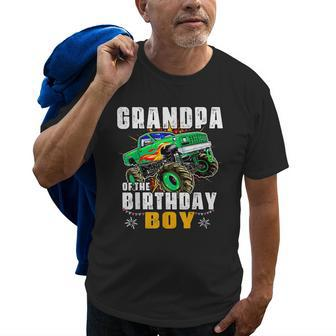 Monster Truck Family Matching Grandpa Of The Birthday Boy Old Men T-shirt | Mazezy