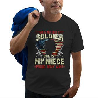 My Niece Is A Soldier Proud Army Aunt Military Gifts Old Men T-shirt | Mazezy