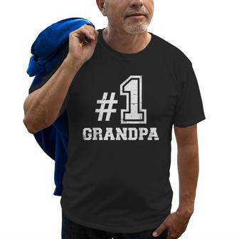 Number One No 1 Best Grandpa Gift For Mens Old Men T-shirt | Mazezy