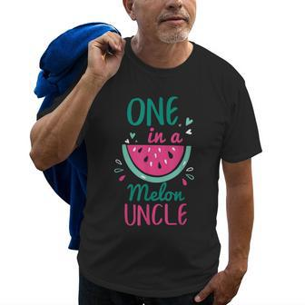 One In A Melon Uncle Watermelon Family Matching Old Men T-shirt | Mazezy