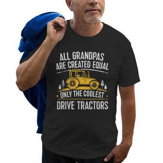 Only The Coolest Drive Tractors Farmer Grandpa Gifts Farming Gift For Mens Old Men T-shirt | Mazezy