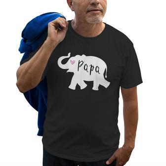 Papa Africa Elephant Father Matching For Dad Gift For Mens Old Men T-shirt | Mazezy
