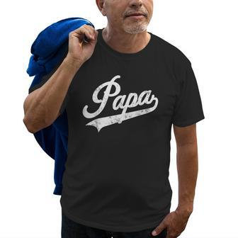 Papa Retro Style Father’S Day Gift For Funny Papa Grandpa Old Men T-shirt | Mazezy