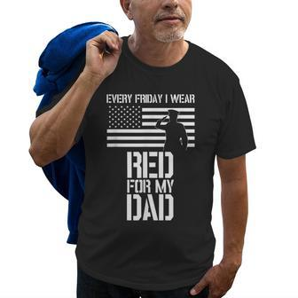 Patriotic Military Dad Apparel Every Friday I Wear Red Old Men T-shirt