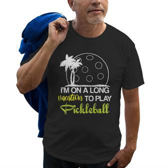 Pickleball Player Vacation Retirement Grandpa Grandma Old Men T-shirt | Mazezy