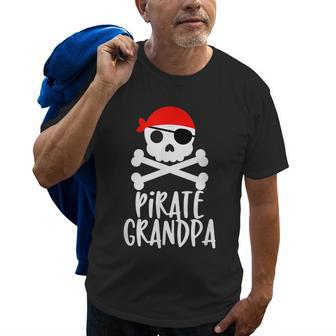 Pirate Grandpa Skull And Crossbones Gift For Mens Old Men T-shirt | Mazezy