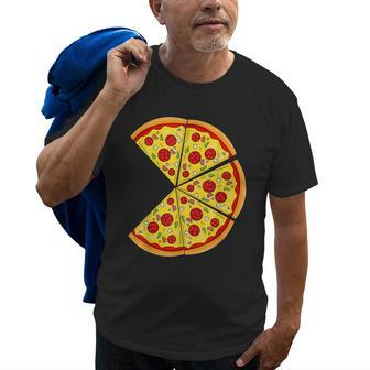 Pizza Pie & Slice Dad And Son Matching Pizza Fathers Day Old Men T-shirt | Mazezy