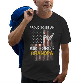 Proud Air Force Grandpa Funny American Flag Old Men T-shirt | Mazezy