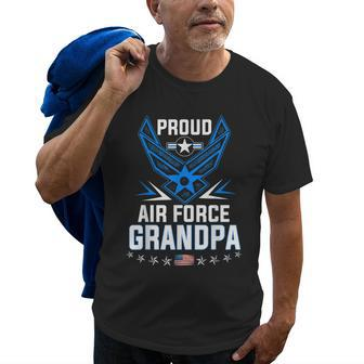 Proud Air Force Grandpa Military Veteran Usaf Gift For Mens Old Men T-shirt | Mazezy