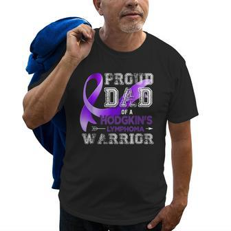 Proud Dad Of A Hodgkins Lymphoma Warrior Hl Awareness Old Men T-shirt | Mazezy