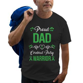 Proud Dad Of Cp Warrior Cerebral Palsy Awareness Old Men T-shirt | Mazezy