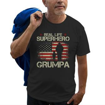 Real Life Superhero Grumpa Gift For Grandpa Gift For Mens Old Men T-shirt | Mazezy