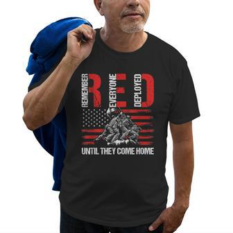 Red Friday Remember Everyone Deployed Best Us Flag Military Old Men T-shirt | Mazezy