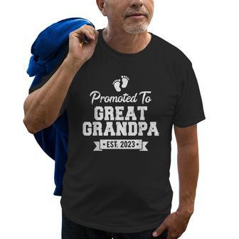Soon To Be Great Grandfather Promoted To Great Grandpa 2023 Gift For Mens Old Men T-shirt | Mazezy