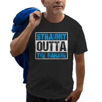 Straight Outta The Garage Funny Mechanic Old Men T-shirt | Mazezy