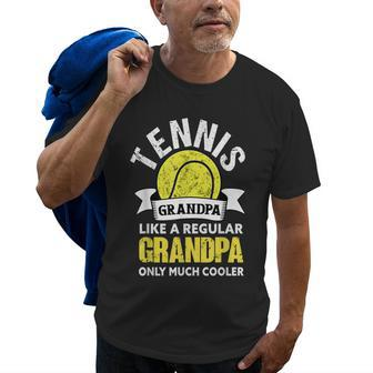 Tennis Grandpa Funny Tennis Grandfather Gift For Mens Old Men T-shirt Graphic Print Casual Unisex Tee | Mazezy