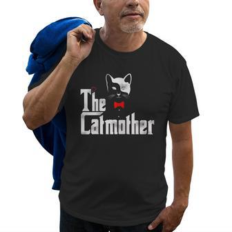 The Catmother Funny Cat Mom Gifts Father Of Cats Old Men T-shirt | Mazezy