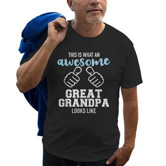 This Is What An Awesome Great Grandpa Looks Like Old Men T-shirt | Mazezy