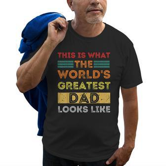 This Is What The Worlds Greatest Dad Looks Like Old Men T-shirt | Mazezy