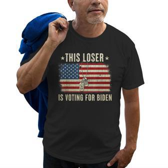 This Loser Is Voting For Biden Anti Trump Military Old Men T-shirt | Mazezy
