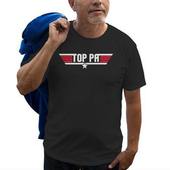 Top Pa Funny Dad Grandpa Fathers Day Gift Old Men T-shirt | Mazezy