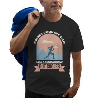 Trail Running Father Ultra Trail Runner Cross Country Dad Gift For Mens Old Men T-shirt | Mazezy